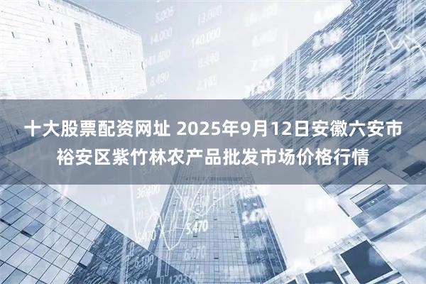 十大股票配资网址 2025年9月12日安徽六安市裕安区紫竹林农产品批发市场价格行情
